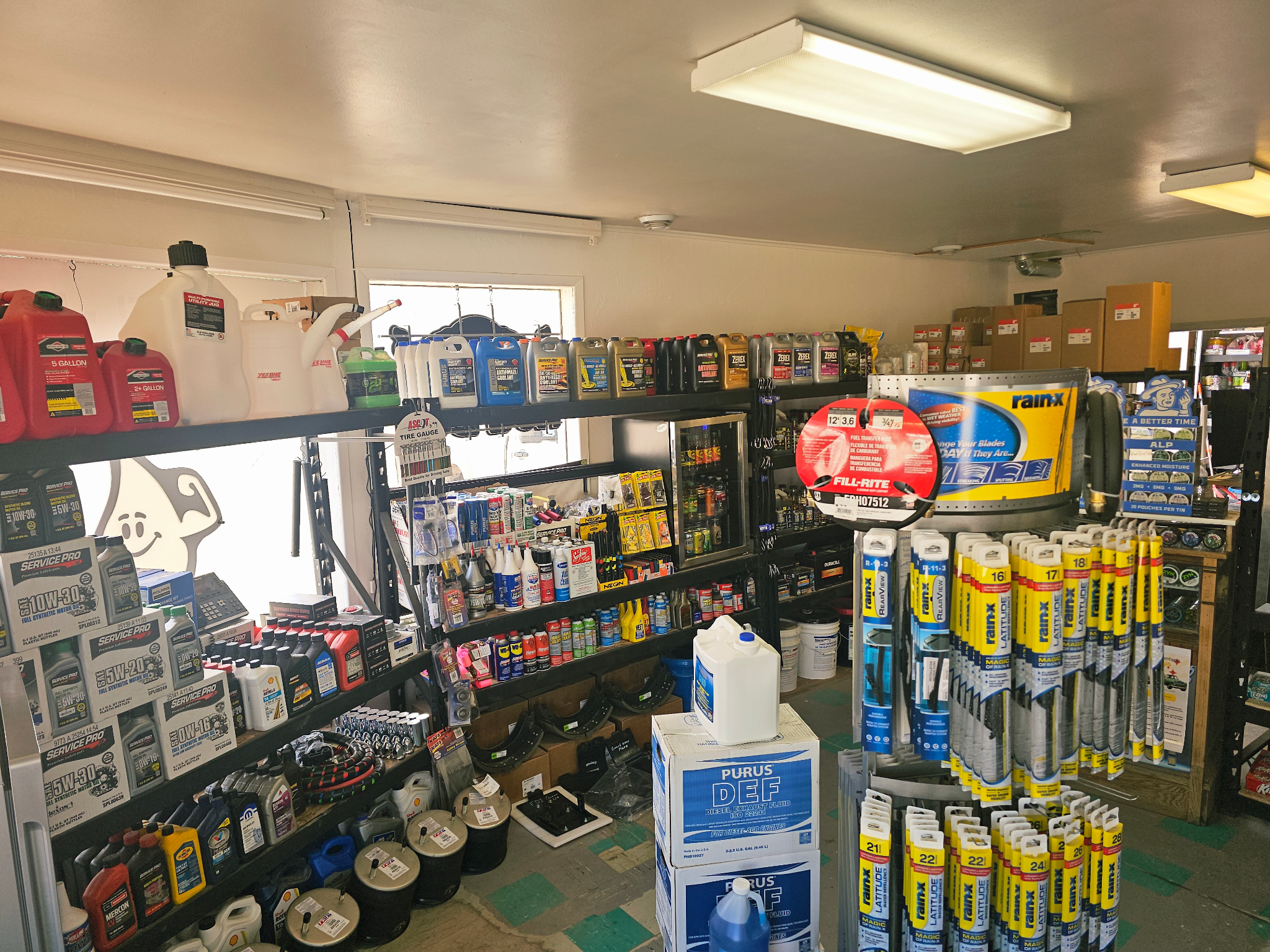 Store supplies and products available at Roosevelt Service in Chester, Montana